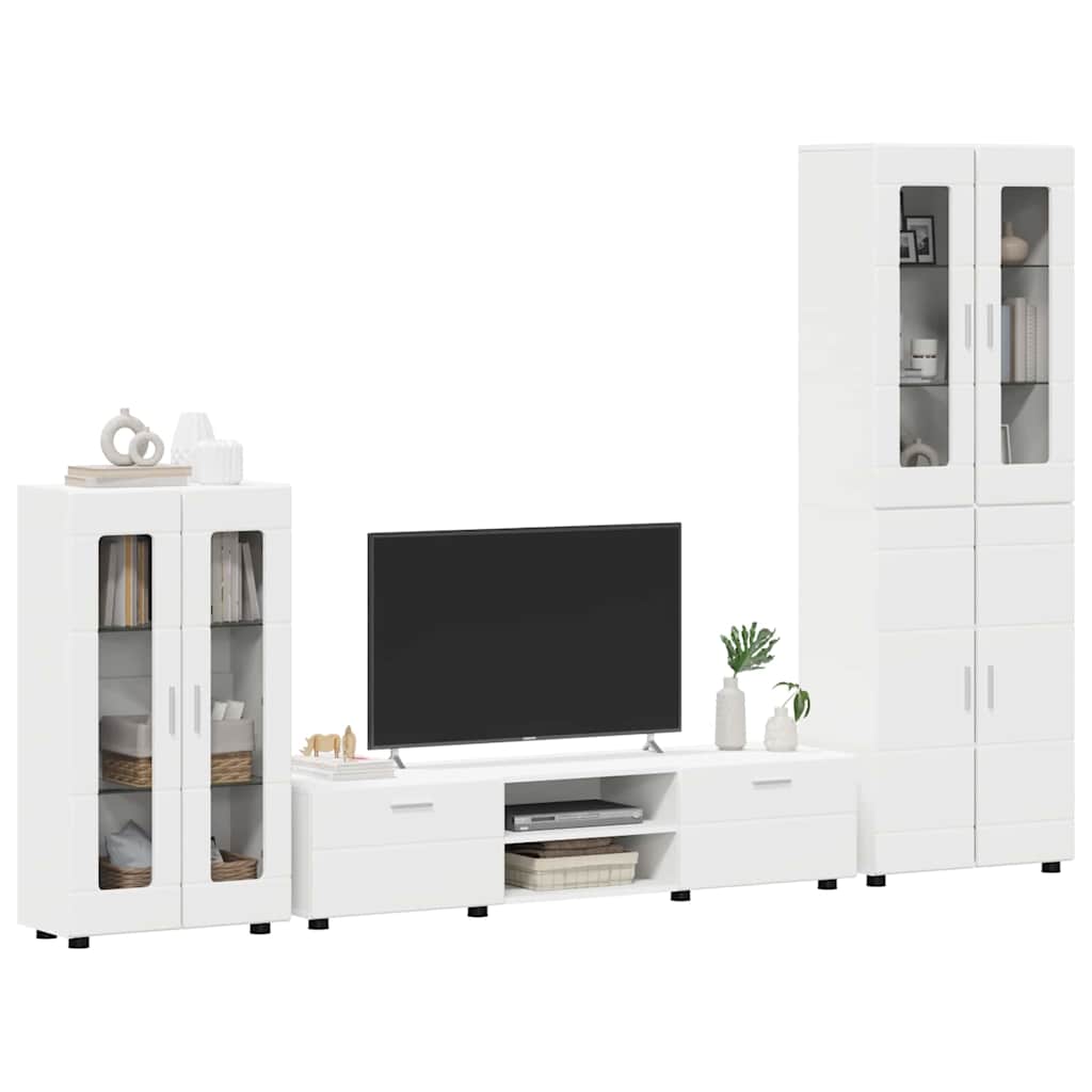 Ensemble meuble TV FLORIN 3 pcs Blanc Bois d'ingénierie - XIOS