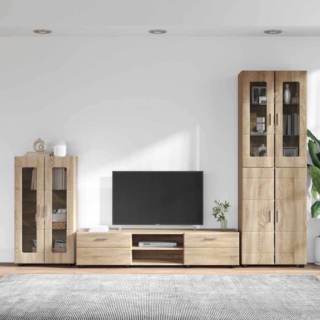 Ensemble meuble TV FLORIN 3 pcs Chêne Sonoma Bois d'ingénierie - XIOS