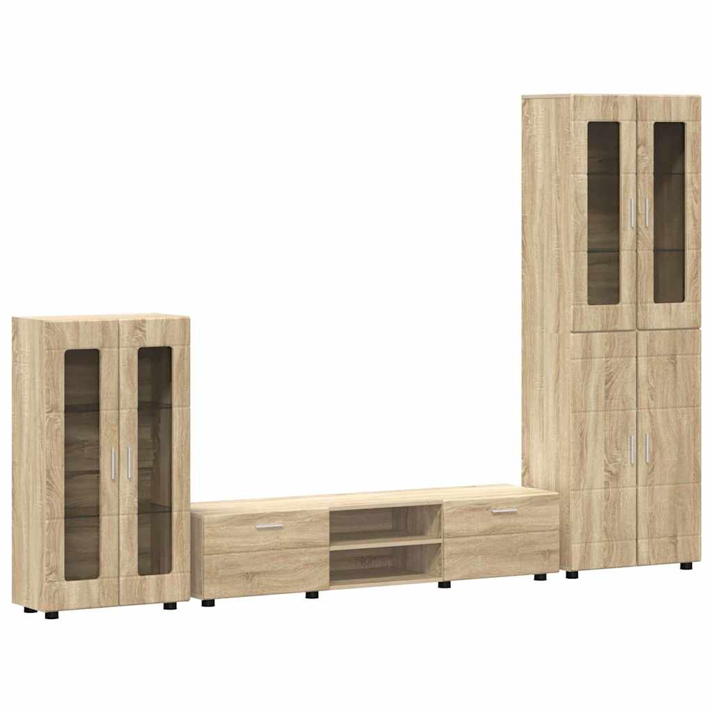 Ensemble meuble TV FLORIN 3 pcs Chêne Sonoma Bois d'ingénierie - XIOS