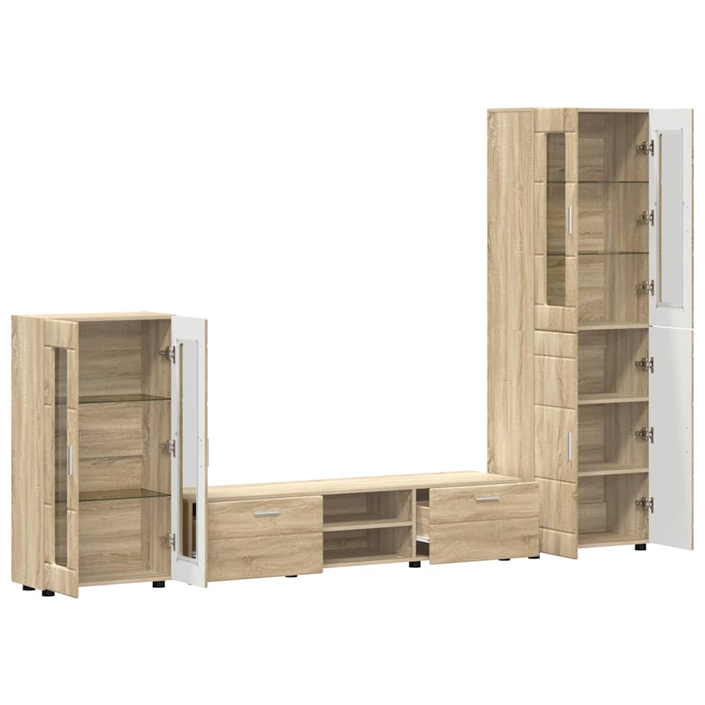 Ensemble meuble TV FLORIN 3 pcs Chêne Sonoma Bois d'ingénierie - XIOS