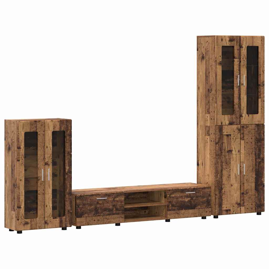 Ensemble meuble TV FLORIN 3 pcs Bois ancien Bois d'ingénierie - XIOS