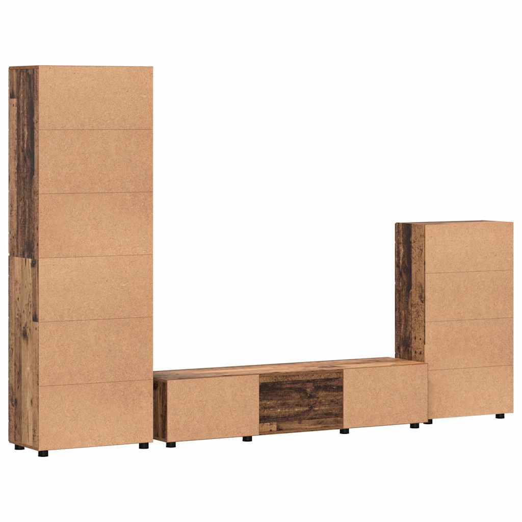 Ensemble meuble TV FLORIN 3 pcs Bois ancien Bois d'ingénierie - XIOS