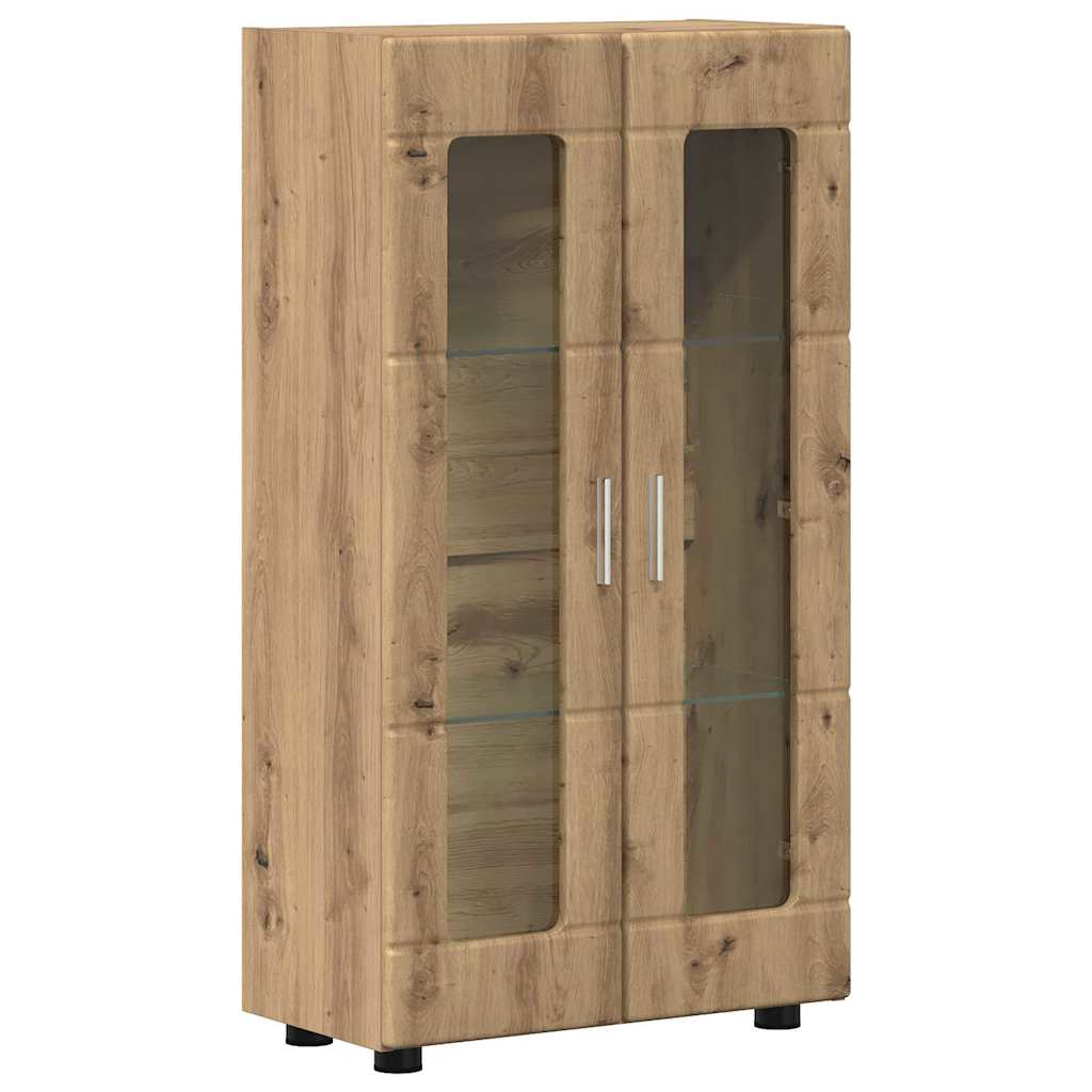Ensemble meuble TV avec porte Chêne artisanal Bois d'ingénierie - XIOS
