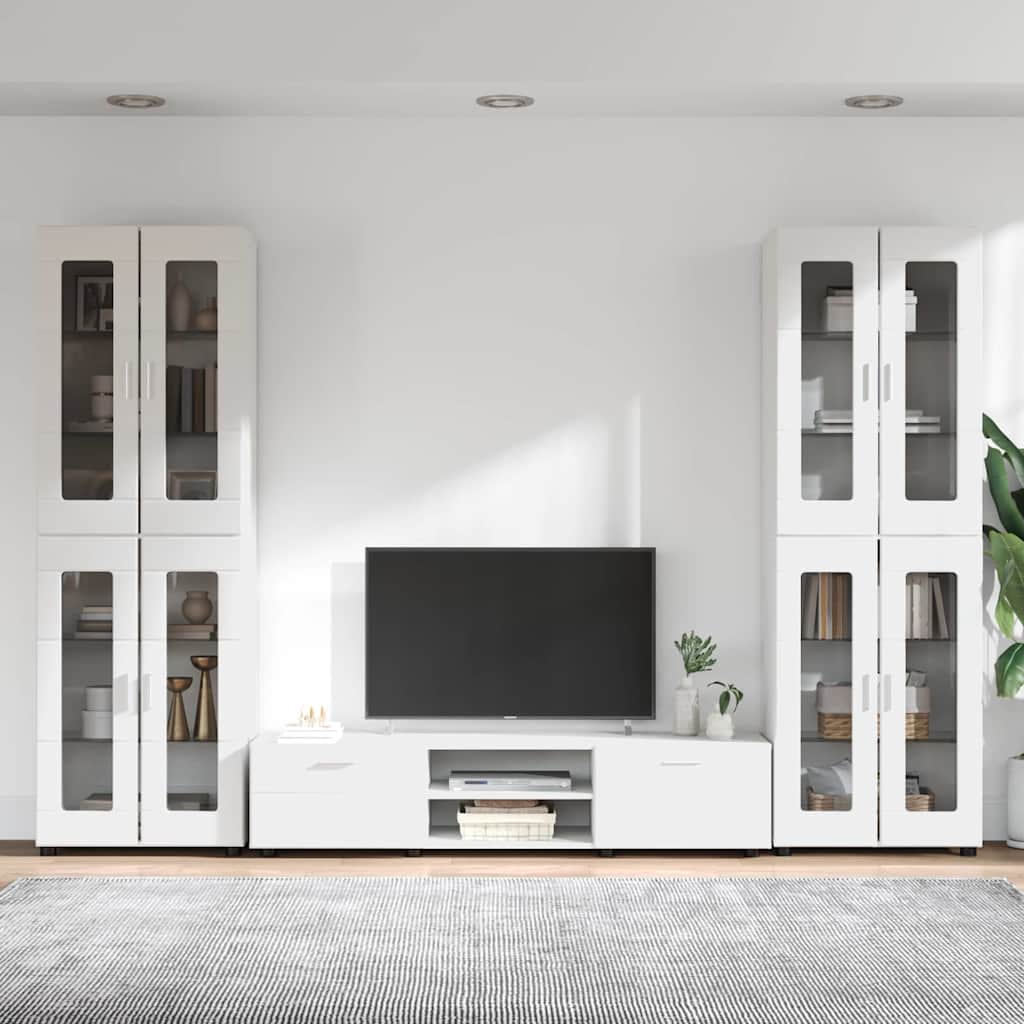 Ensemble meuble TV FLORIN 3 pcs Blanc Bois d'ingénierie - XIOS