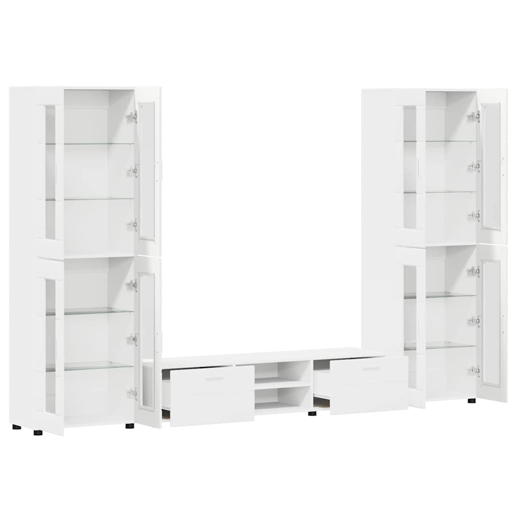 Ensemble meuble TV FLORIN 3 pcs Blanc Bois d'ingénierie - XIOS