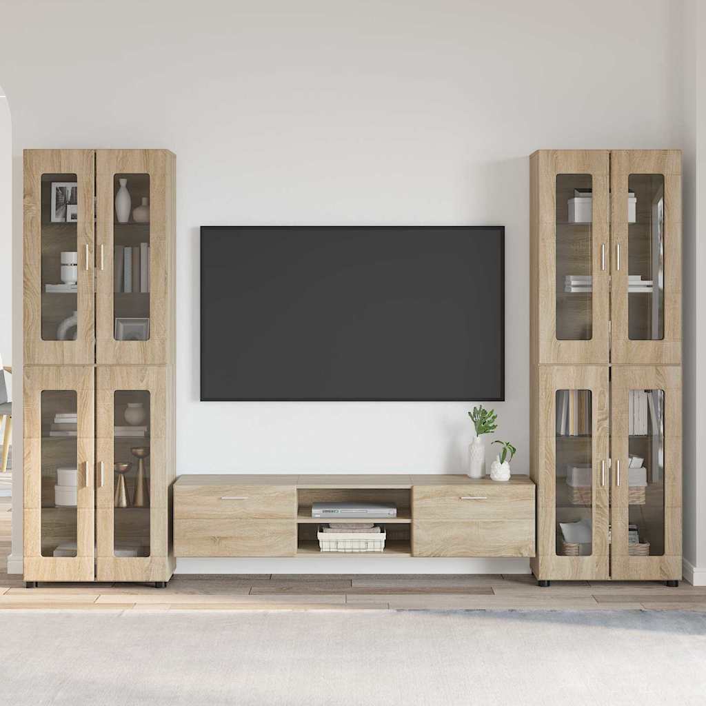 Ensemble meuble TV FLORIN 3 pcs Chêne Sonoma Bois d'ingénierie - XIOS