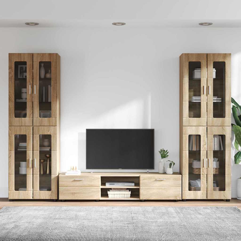 Ensemble meuble TV FLORIN 3 pcs Chêne Sonoma Bois d'ingénierie - XIOS