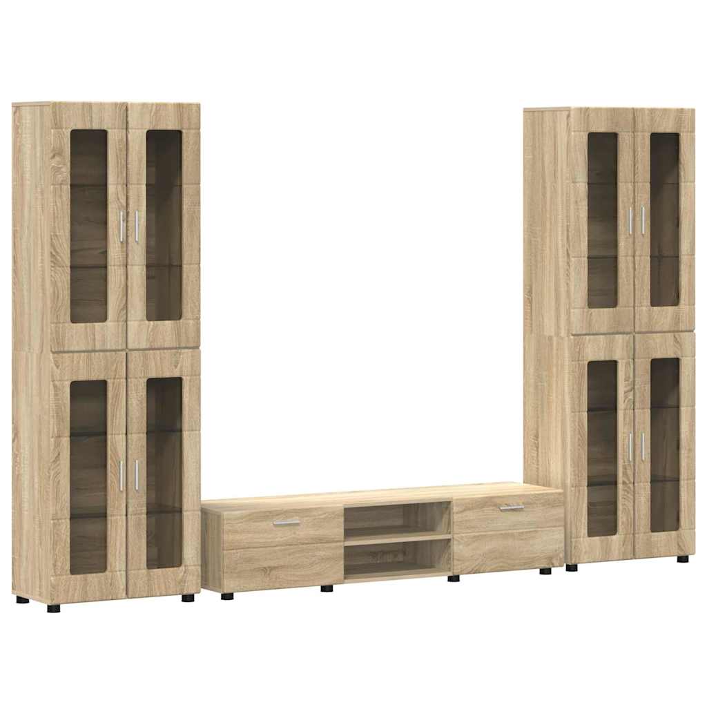 Ensemble meuble TV FLORIN 3 pcs Chêne Sonoma Bois d'ingénierie - XIOS