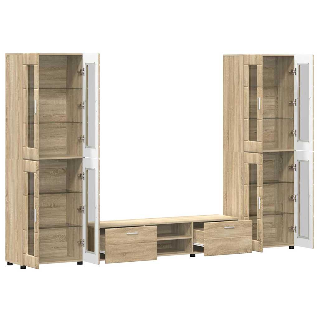 Ensemble meuble TV FLORIN 3 pcs Chêne Sonoma Bois d'ingénierie - XIOS