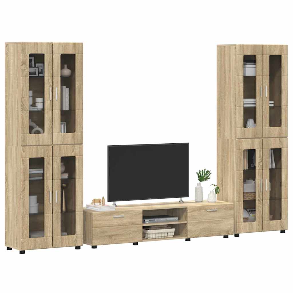 Ensemble meuble TV FLORIN 3 pcs Chêne Sonoma Bois d'ingénierie - XIOS