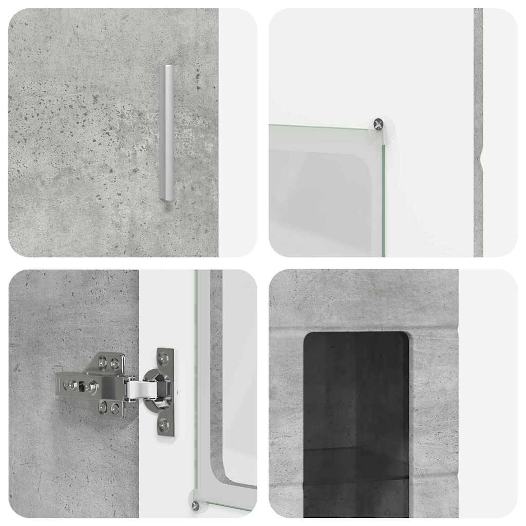 Ensemble meuble TV FLORIN 3 pcs Gris béton Bois d'ingénierie - XIOS