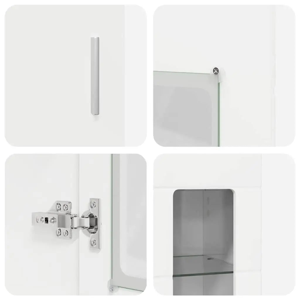 Ensemble meuble TV FLORIN 3 pc 150 x 39 x 30 cm Blanc brillant - XIOS
