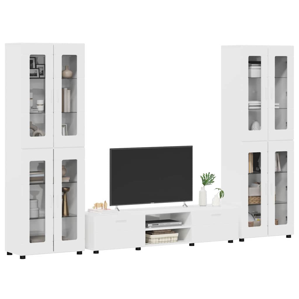 Ensemble meuble TV avec tiroir FLORIN 3 pcs Blanc brillant - XIOS