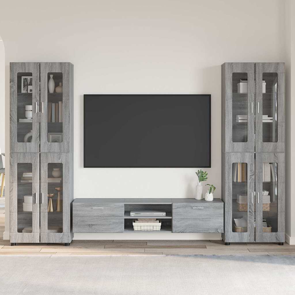 Ensemble meuble TV FLORIN 3 pcs Gris Sonoma Bois d'ingénierie - XIOS