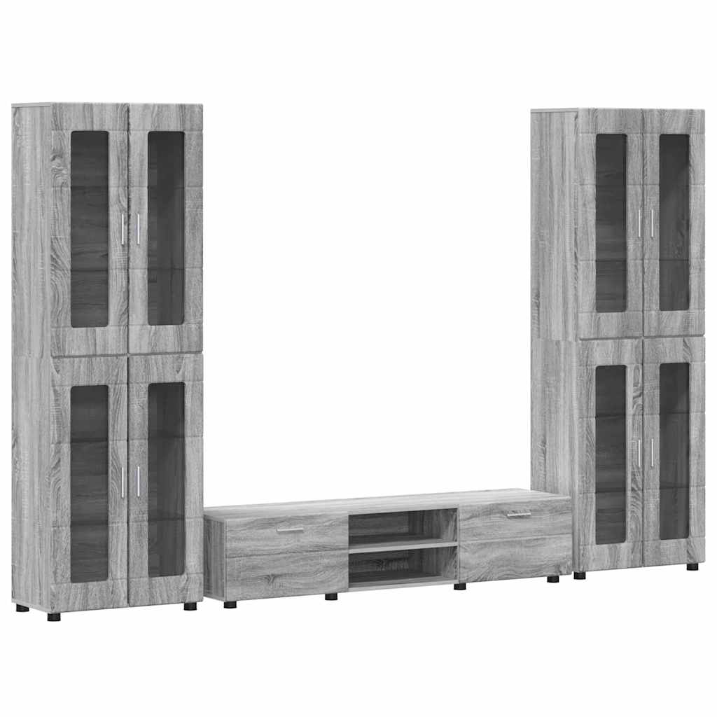 Ensemble meuble TV FLORIN 3 pcs Gris Sonoma Bois d'ingénierie - XIOS