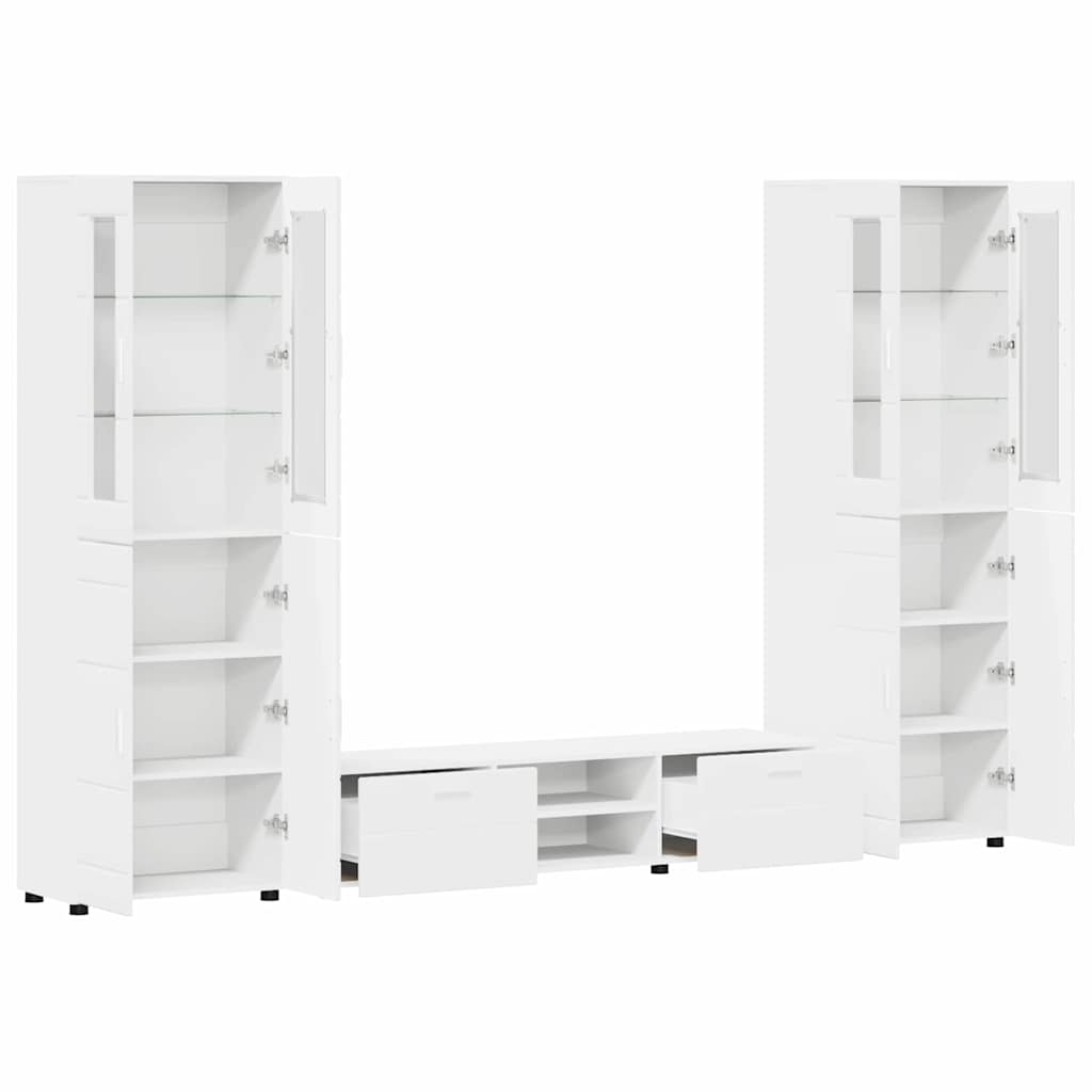 Ensemble meuble TV FLORIN 3 pcs Blanc Bois d'ingénierie - XIOS