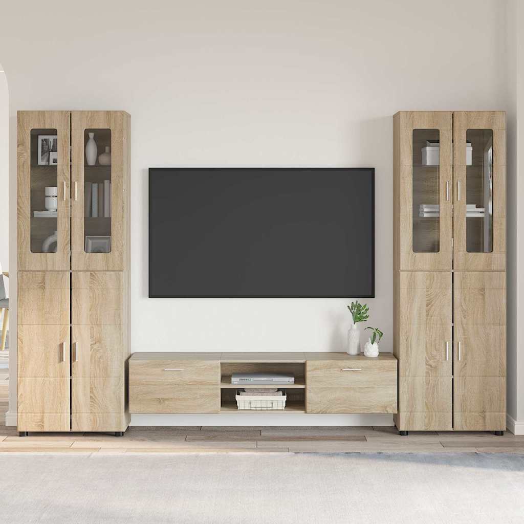 Ensemble meuble TV FLORIN 3 pcs Chêne Sonoma Bois d'ingénierie - XIOS