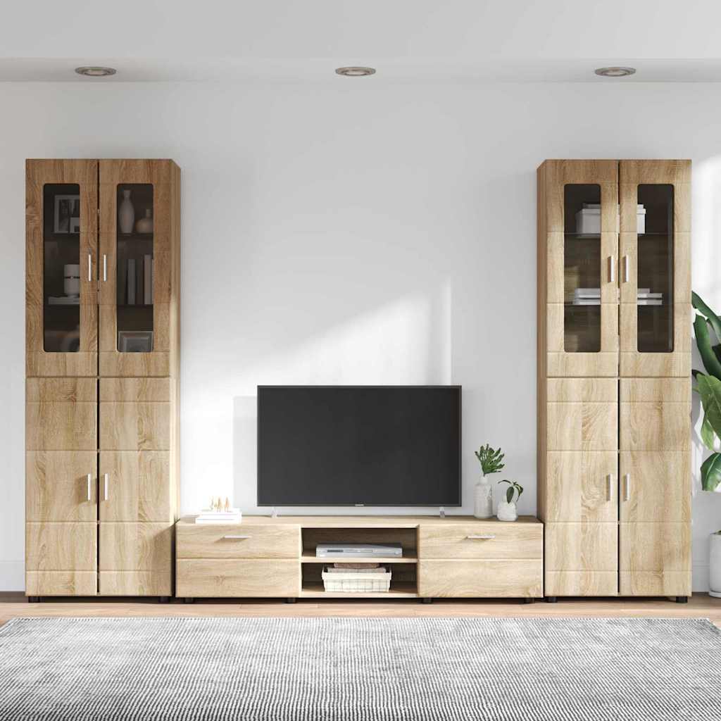 Ensemble meuble TV FLORIN 3 pcs Chêne Sonoma Bois d'ingénierie - XIOS
