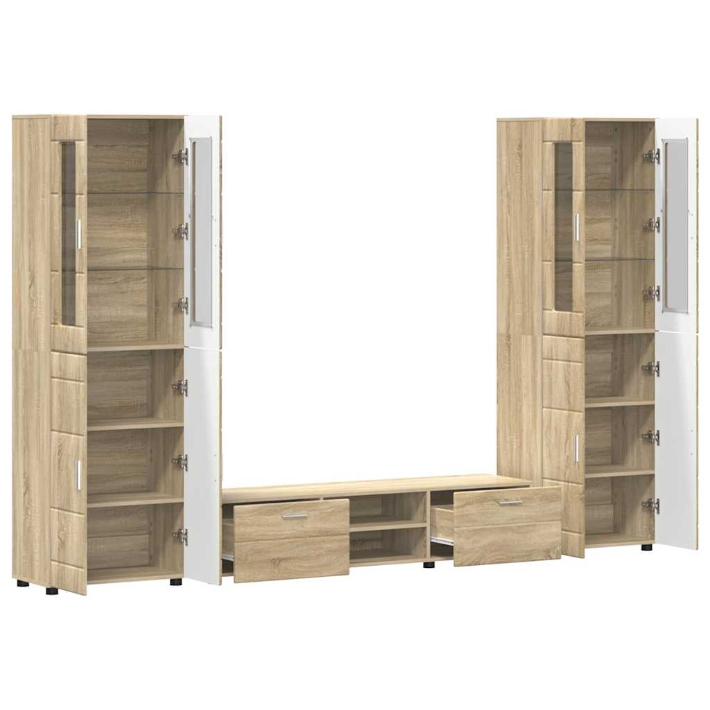 Ensemble meuble TV avec tiroir Chêne Sonoma Bois d'ingénierie - XIOS