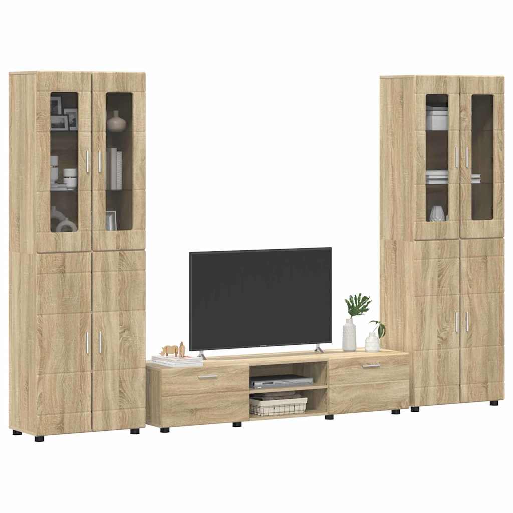 Ensemble meuble TV FLORIN 3 pcs Chêne Sonoma Bois d'ingénierie - XIOS