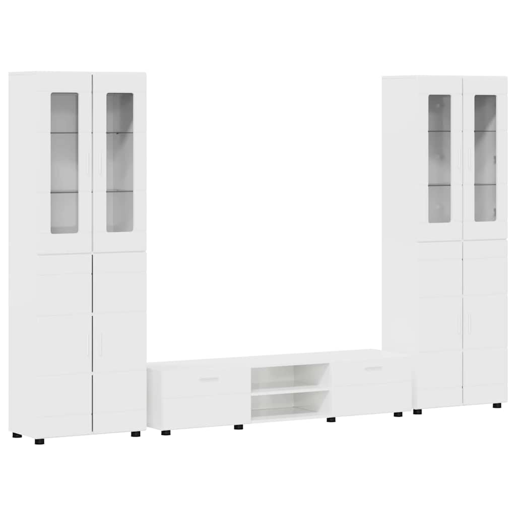 Ensemble meuble TV avec tiroir FLORIN 3 pcs Blanc brillant - XIOS