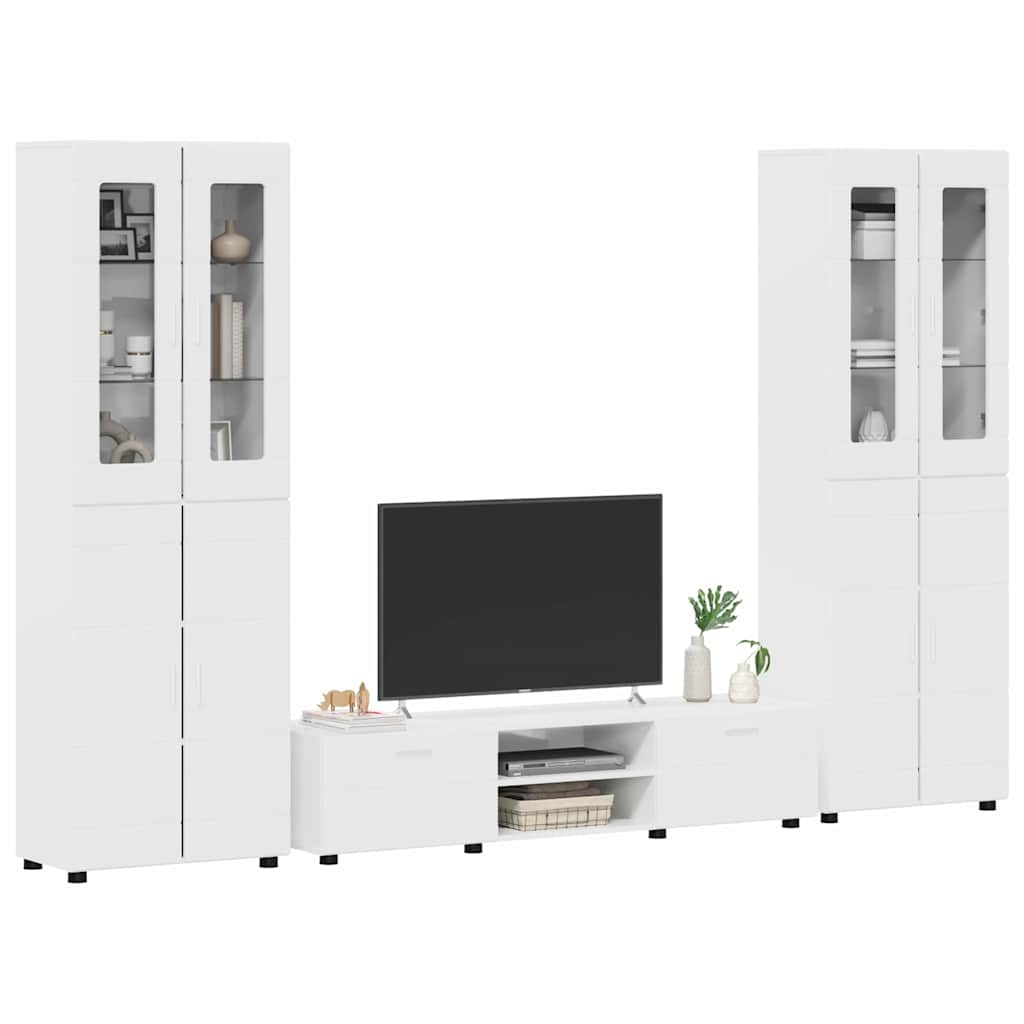 Ensemble meuble TV avec tiroir FLORIN 3 pcs Blanc brillant - XIOS