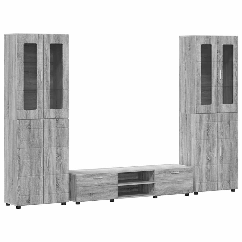 Ensemble meuble TV FLORIN 3 pcs Gris Sonoma Bois d'ingénierie - XIOS
