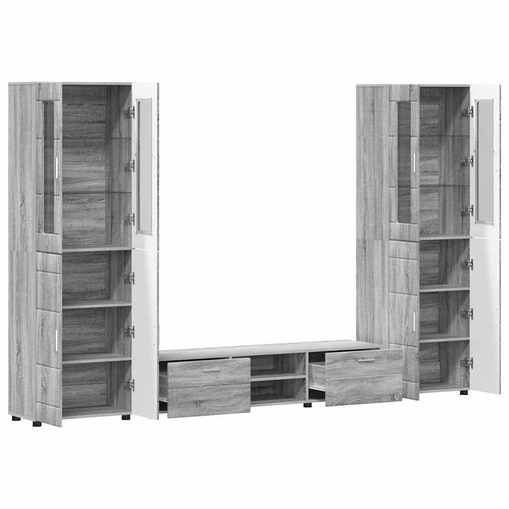 Ensemble meuble TV FLORIN 3 pcs Gris Sonoma Bois d'ingénierie - XIOS