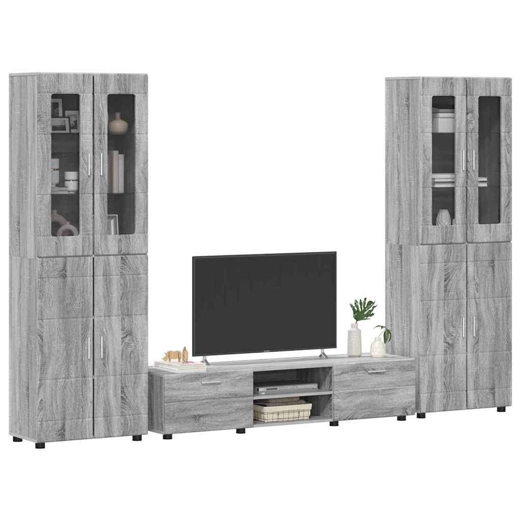 Ensemble meuble TV FLORIN 3 pcs Gris Sonoma Bois d'ingénierie - XIOS