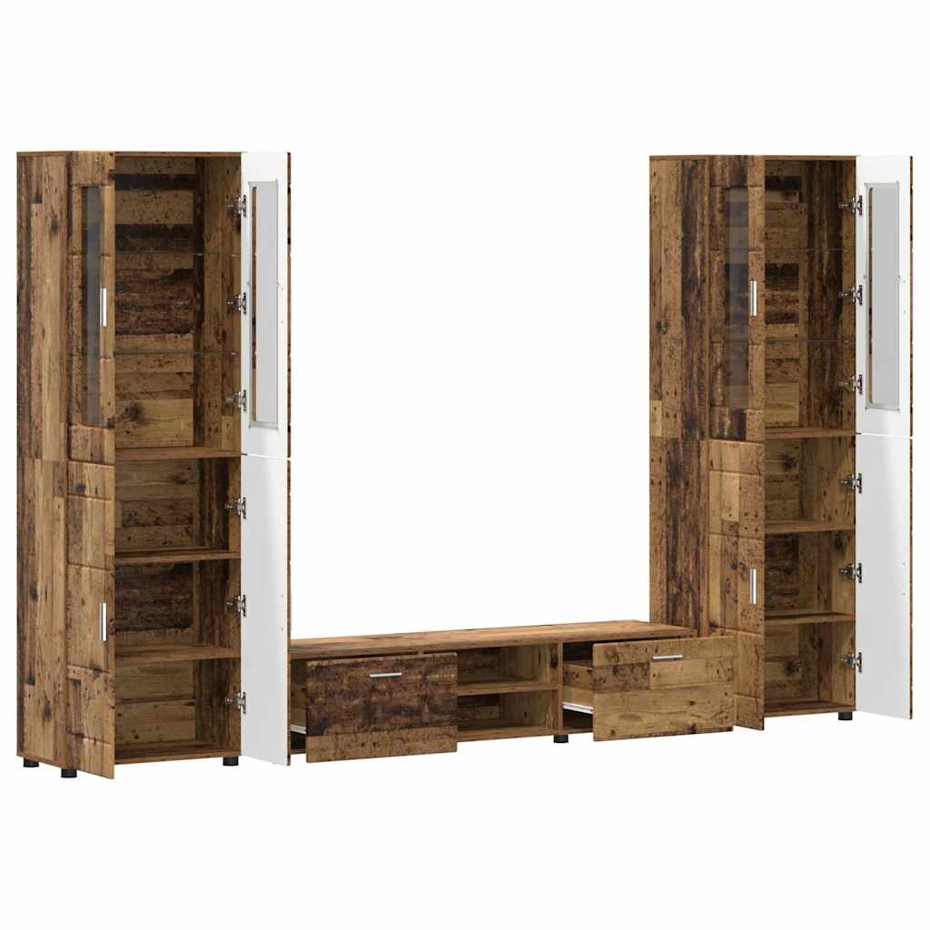 Ensemble meuble TV FLORIN 3 pcs Bois ancien Bois d'ingénierie - XIOS