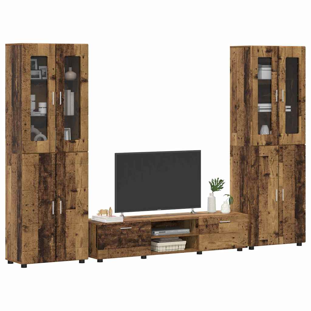 Ensemble meuble TV FLORIN 3 pcs Bois ancien Bois d'ingénierie - XIOS