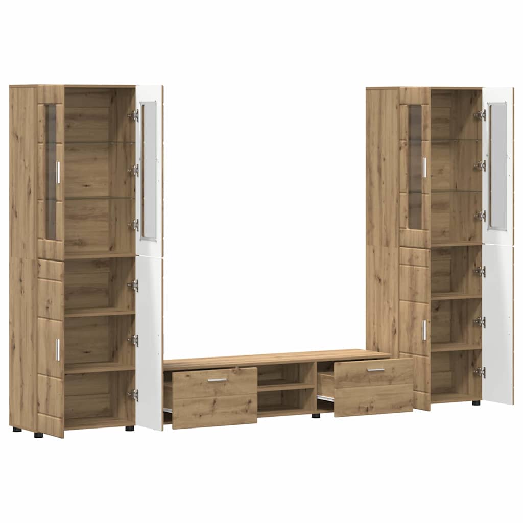 Ensemble meuble TV avec tiroir FLORIN 3 pcs Chêne artisanal - XIOS