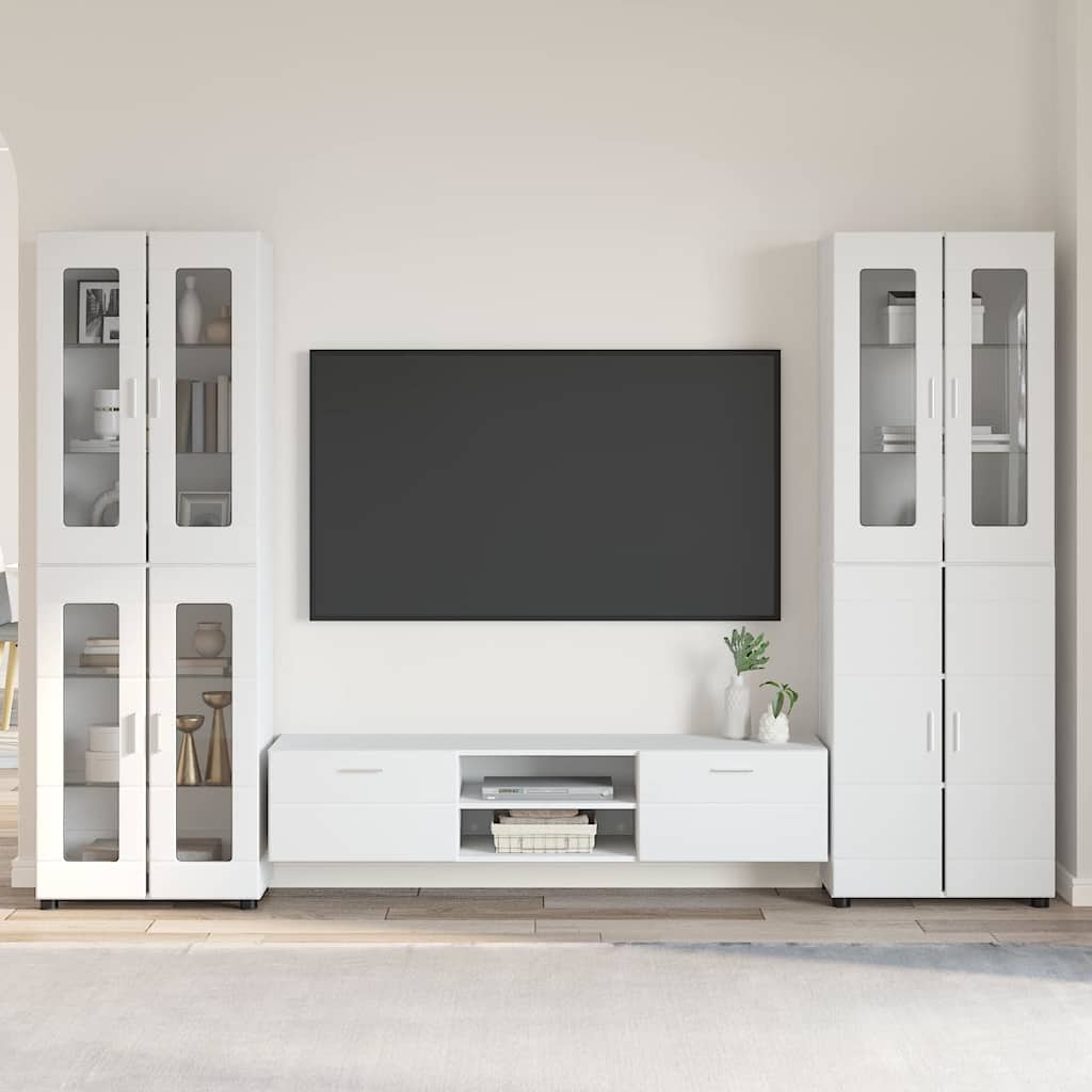 Ensemble meuble TV FLORIN 3 pcs Blanc Bois d'ingénierie - XIOS