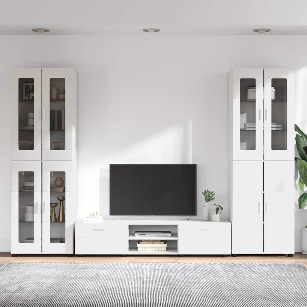 Ensemble meuble TV FLORIN 3 pcs Blanc Bois d'ingénierie - XIOS