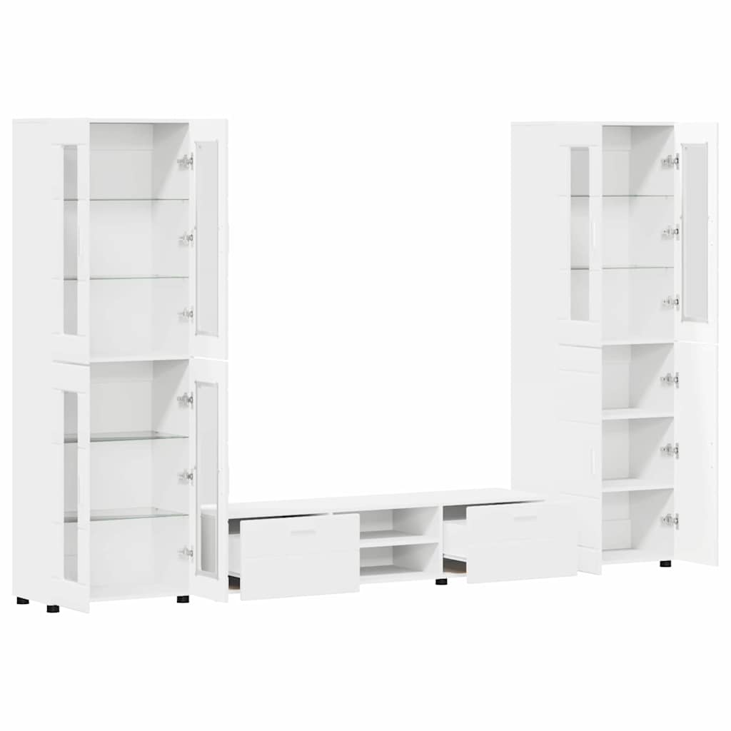 Ensemble meuble TV FLORIN 3 pcs Blanc Bois d'ingénierie - XIOS