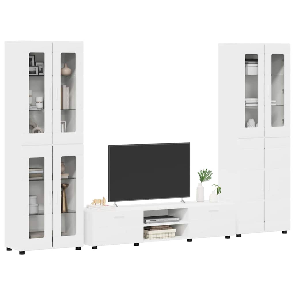 Ensemble meuble TV FLORIN 3 pcs Blanc Bois d'ingénierie - XIOS