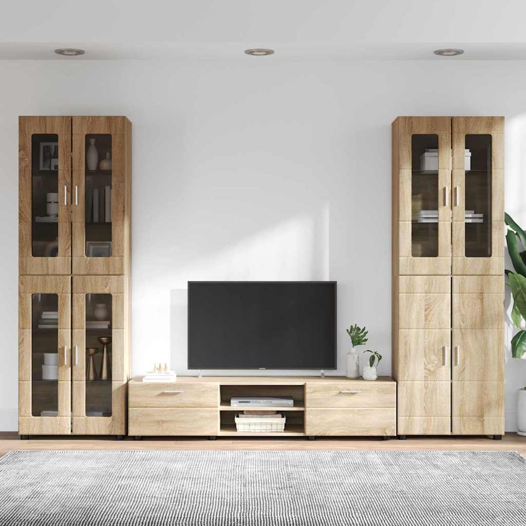 Ensemble meuble TV FLORIN 3 pcs Chêne Sonoma Bois d'ingénierie - XIOS