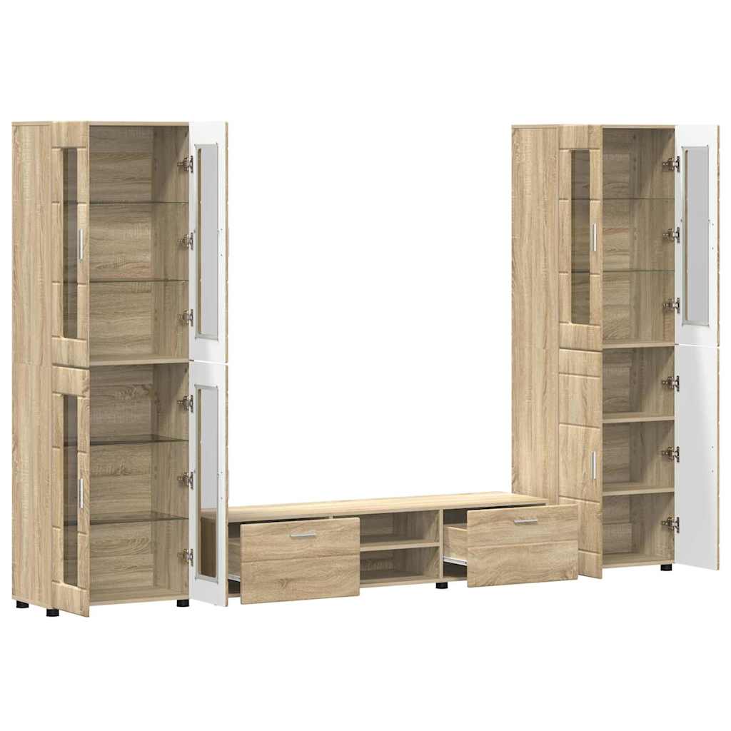 Ensemble meuble TV FLORIN 3 pcs Chêne Sonoma Bois d'ingénierie - XIOS