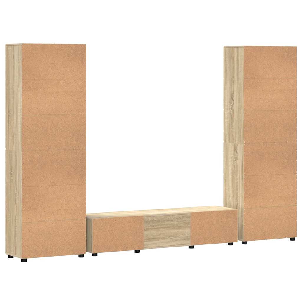 Ensemble meuble TV FLORIN 3 pcs Chêne Sonoma Bois d'ingénierie - XIOS