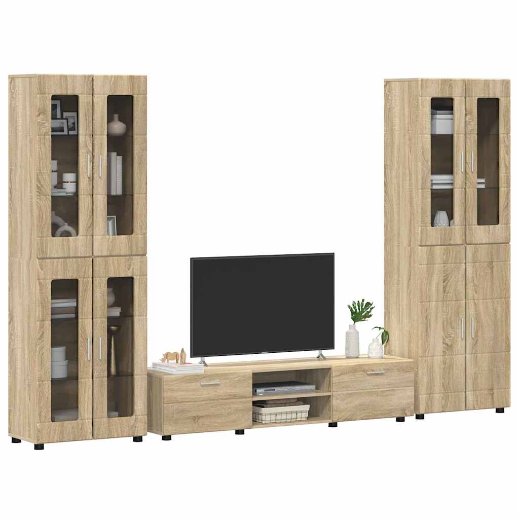 Ensemble meuble TV FLORIN 3 pcs Chêne Sonoma Bois d'ingénierie - XIOS