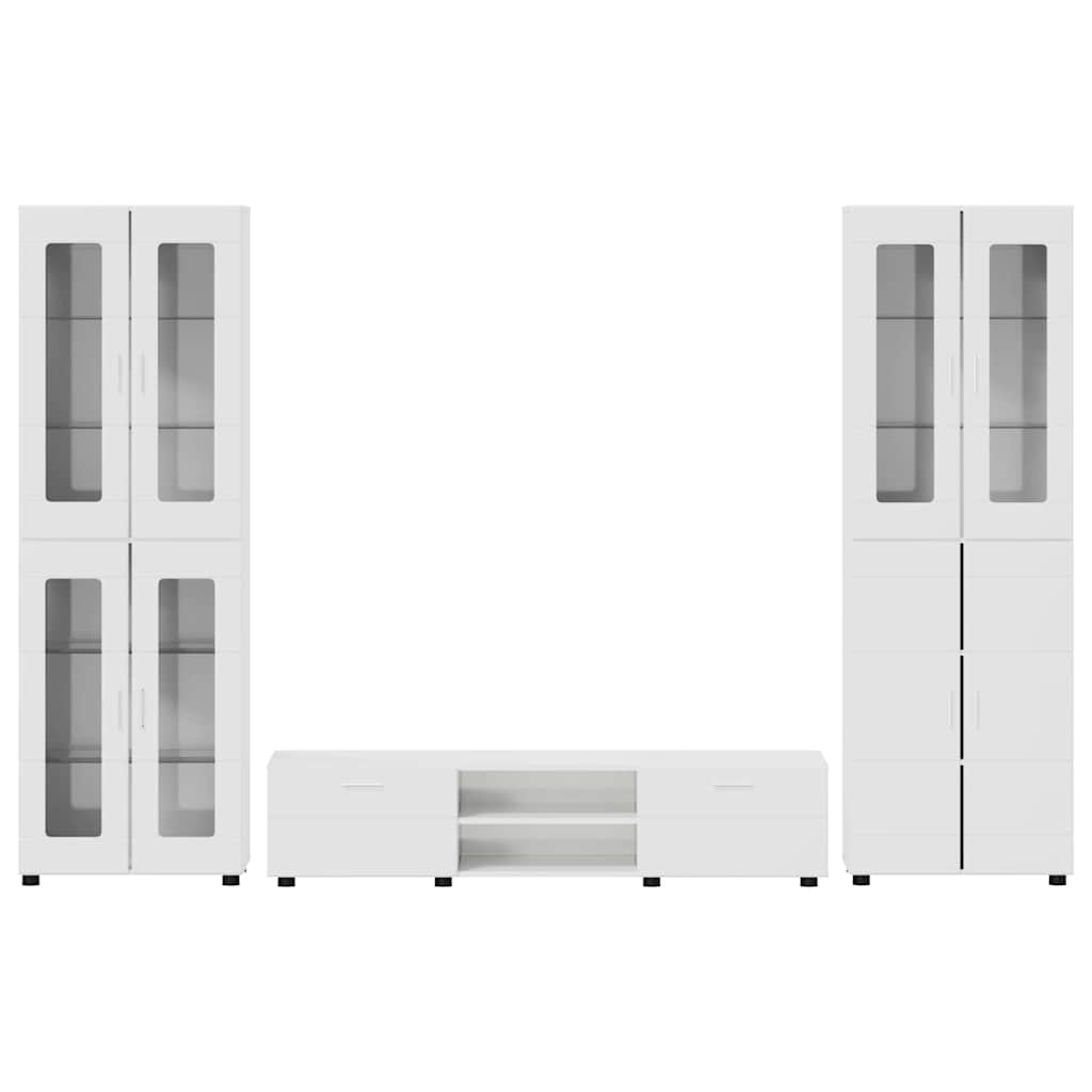 Ensemble meuble TV avec tiroir FLORIN 3 pcs Blanc brillant - XIOS