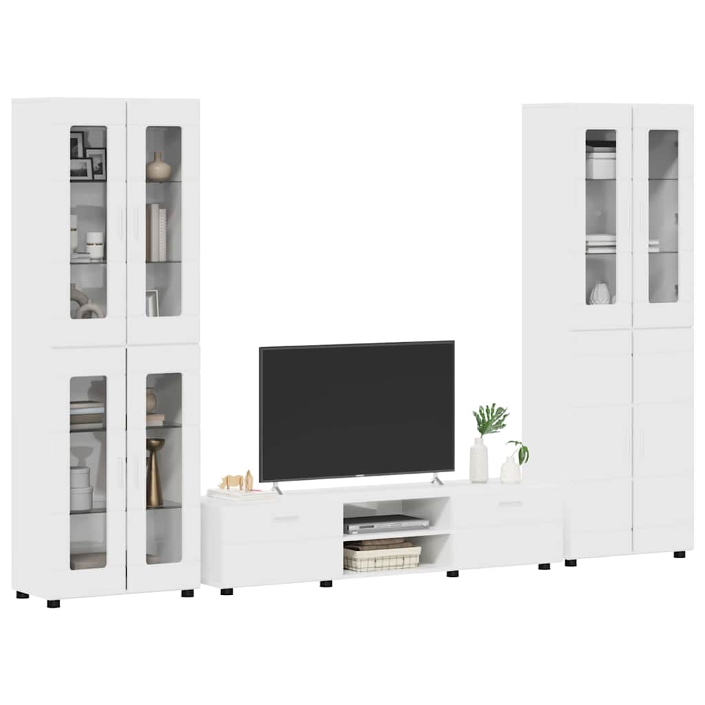 Ensemble meuble TV avec tiroir FLORIN 3 pcs Blanc brillant - XIOS