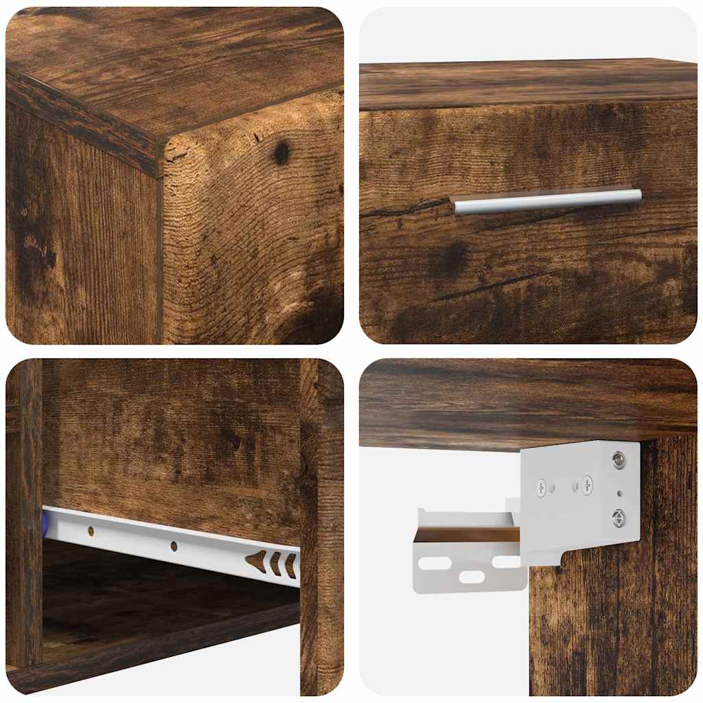 Ensemble meuble TV FLORIN 3 pcs Chêne fumé Bois d'ingénierie - XIOS