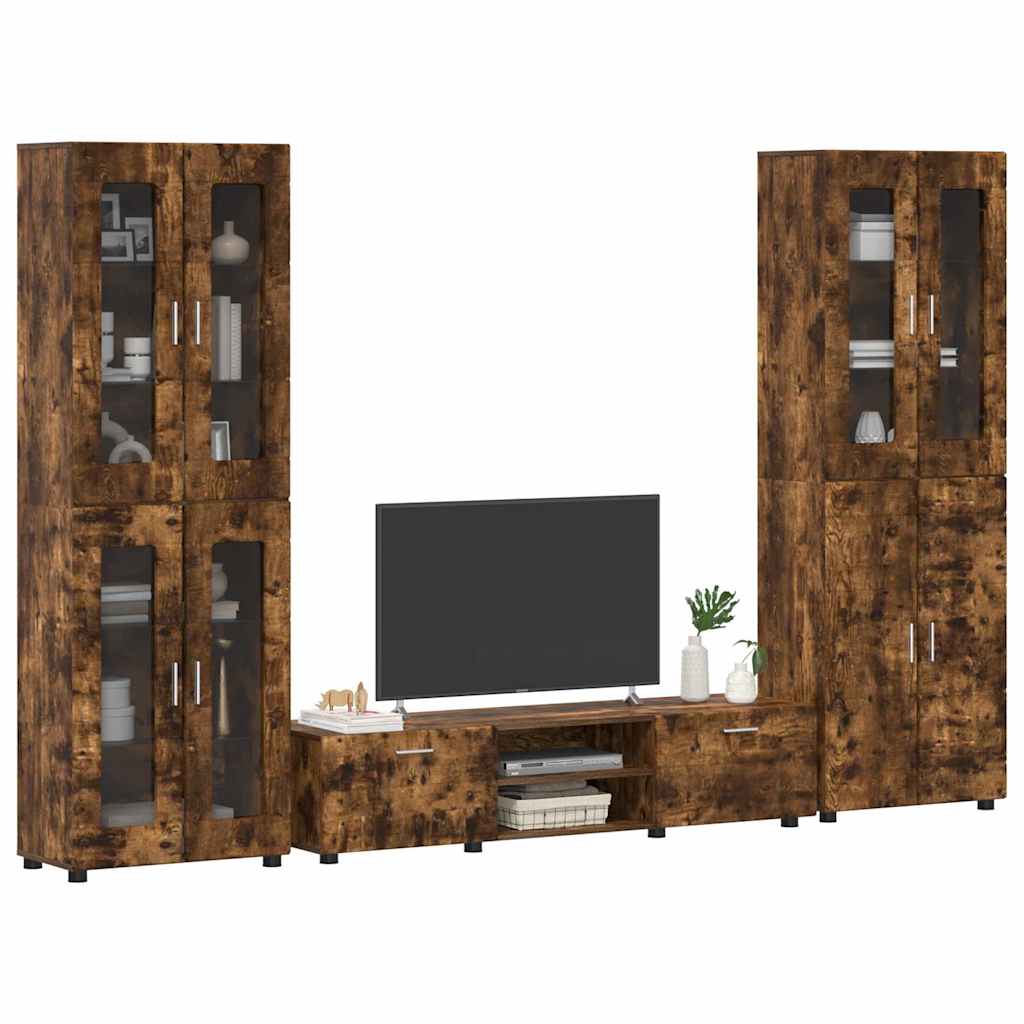 Ensemble meuble TV FLORIN 3 pcs Chêne fumé Bois d'ingénierie - XIOS