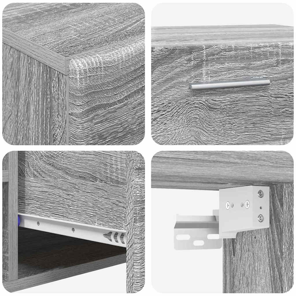 Ensemble meuble TV FLORIN 3 pcs Gris Sonoma Bois d'ingénierie - XIOS