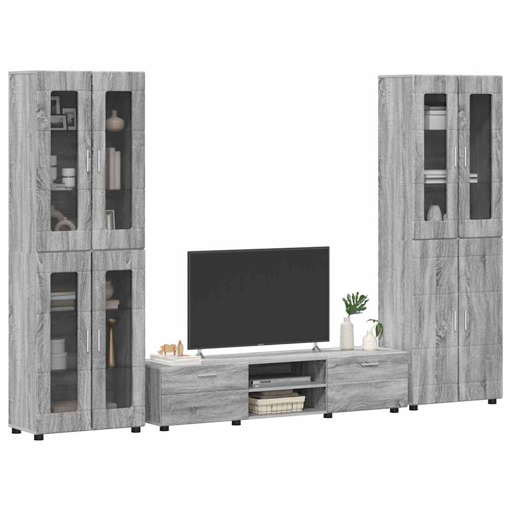 Ensemble meuble TV FLORIN 3 pcs Gris Sonoma Bois d'ingénierie - XIOS