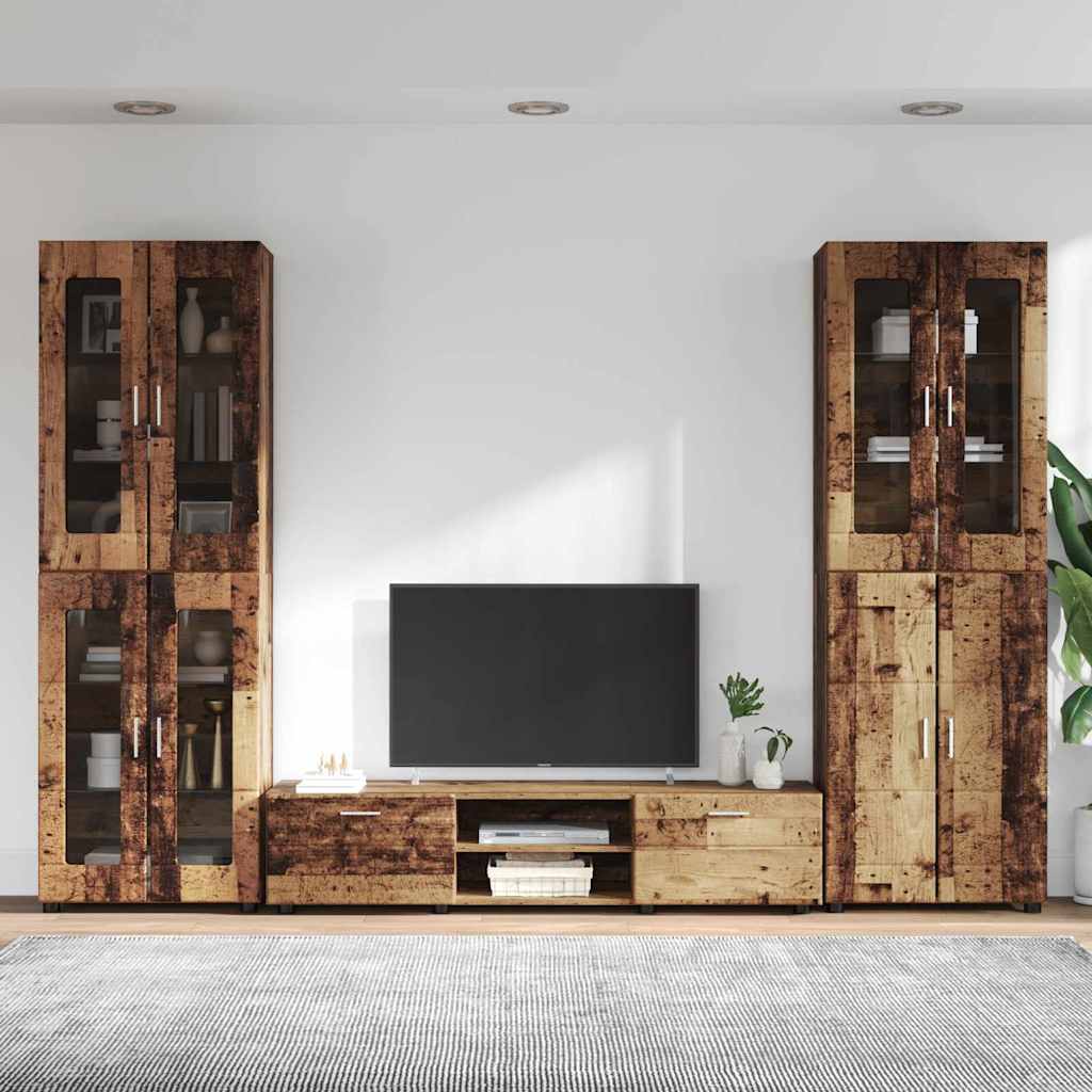 Ensemble meuble TV avec tiroir Bois ancien Bois d'ingénierie - XIOS