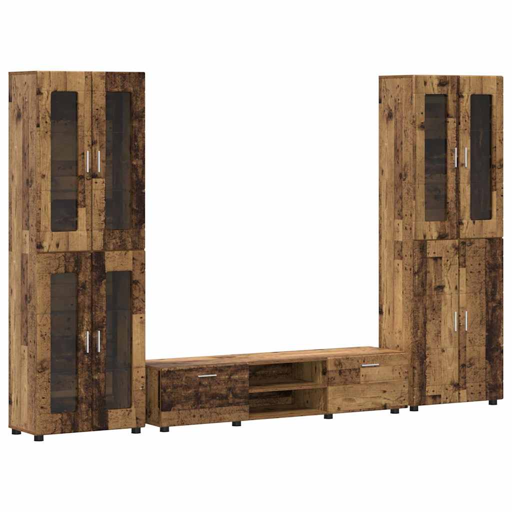 Ensemble meuble TV FLORIN 3 pcs Bois ancien Bois d'ingénierie - XIOS