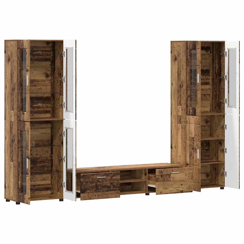 Ensemble meuble TV FLORIN 3 pcs Bois ancien Bois d'ingénierie - XIOS