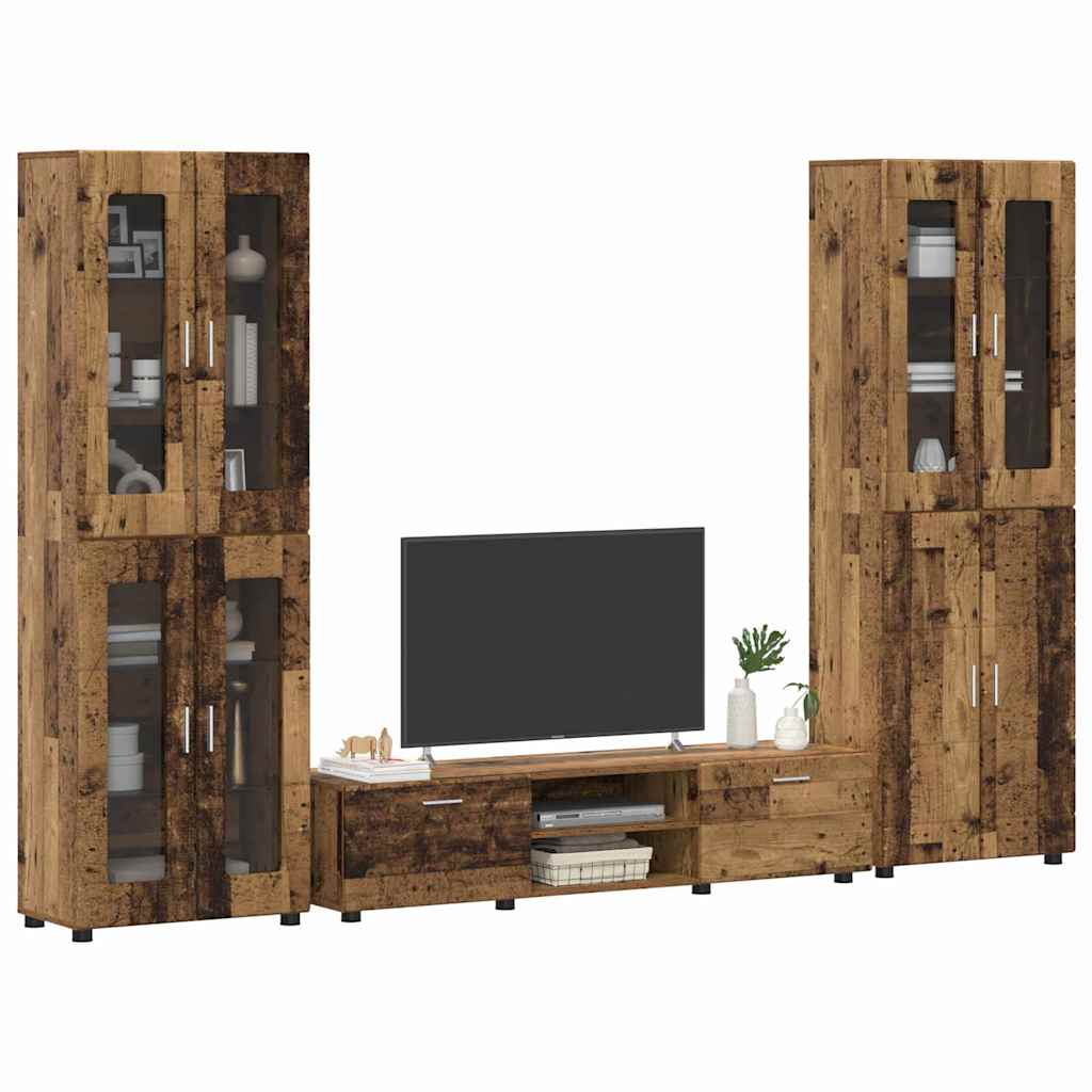 Ensemble meuble TV FLORIN 3 pcs Bois ancien Bois d'ingénierie - XIOS